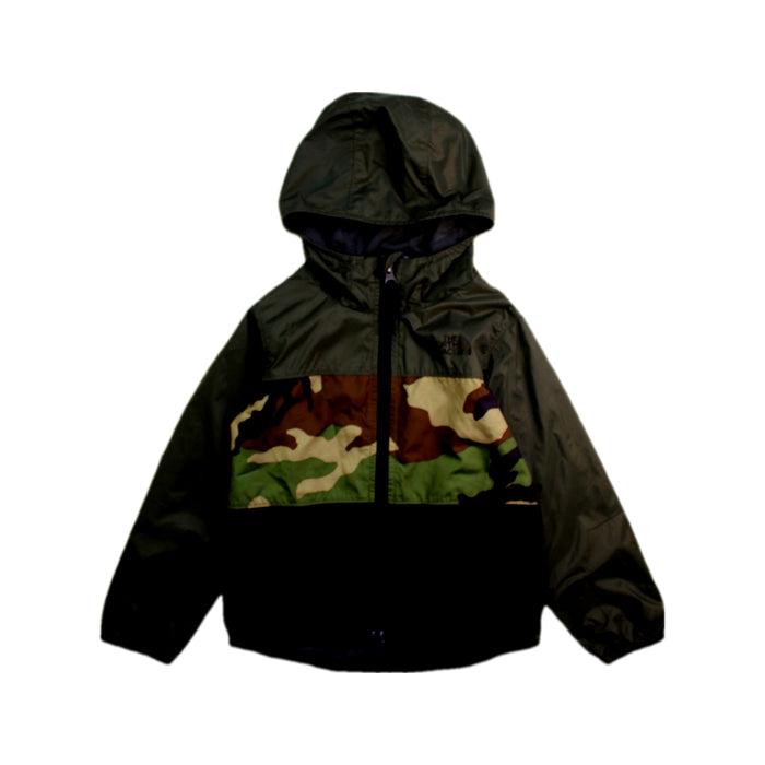 A Green Rain Jackets from The North Face in size 3T for boy. (Front View)