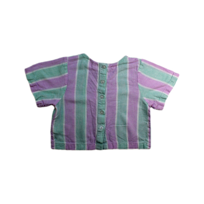 A Green Short Sleeve Tops from Seed in size 4T for girl. (Back View)