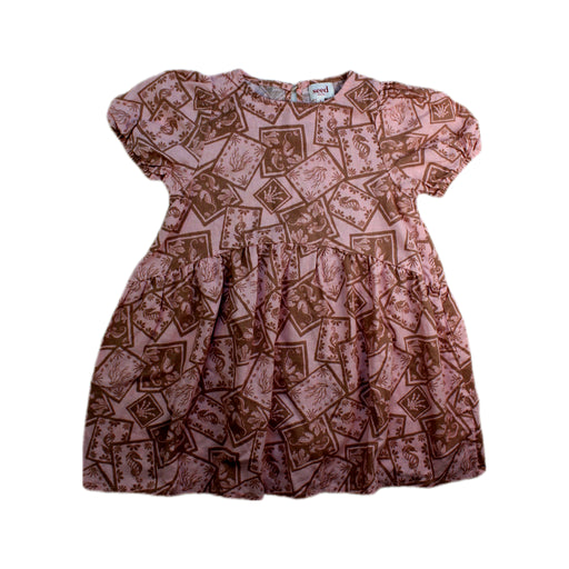A Brown Short Sleeve Dresses from Seed in size 3T for girl. (Front View)
