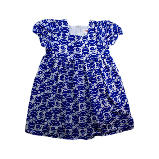 A Blue Short Sleeve Dresses from Seed in size 4T for girl. (Front View)