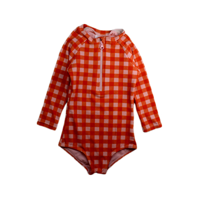 A Orange Rash Guards from Seed in size 3T for girl. (Front View)