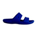 A Blue Sandals from Crocs in size 14Y for neutral. (Front View)