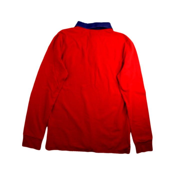 A Red Long Sleeve Polos from Polo Ralph Lauren in size 14Y for boy. (Back View)