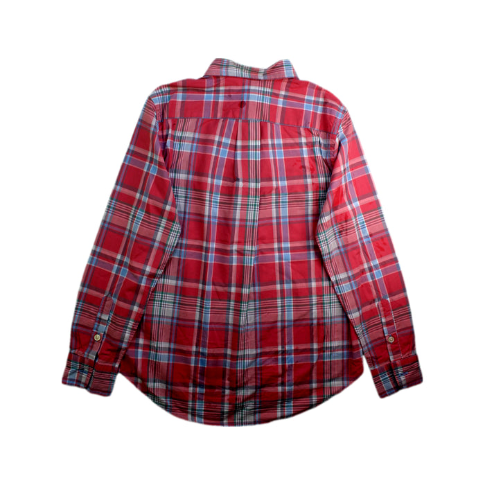 A Red Long Sleeve Shirts from Ralph Lauren in size 10Y for boy. (Back View)