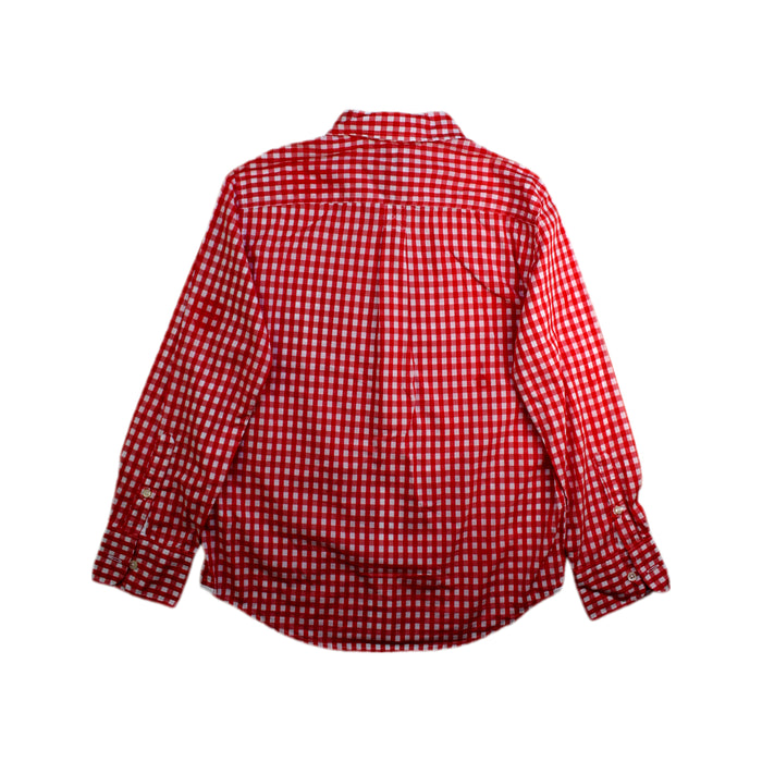 A Red Long Sleeve Shirts from Crewcuts in size 10Y for boy. (Back View)
