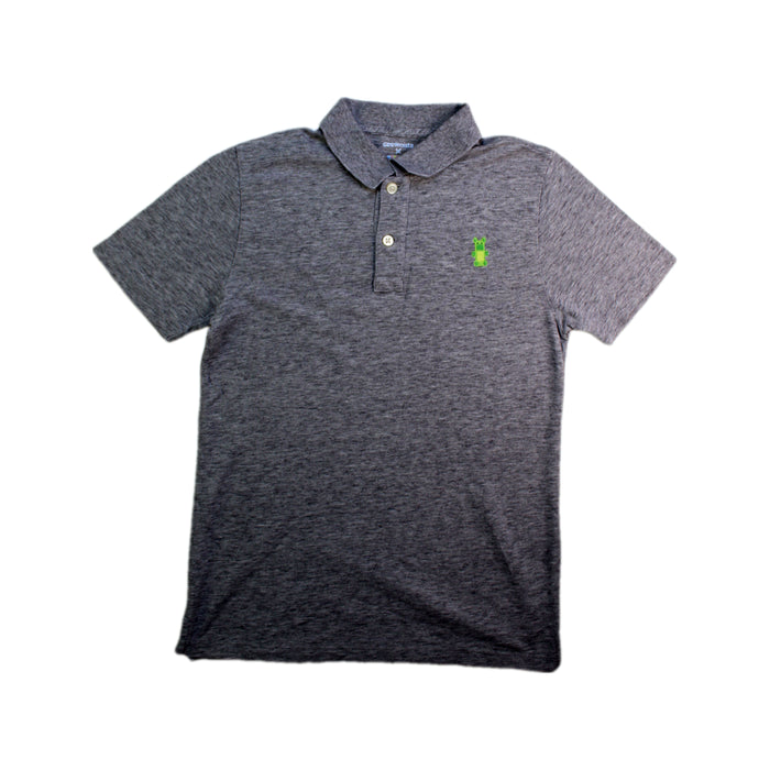 A Grey Short Sleeve Polos from Crewcuts in size 12Y for boy. (Front View)