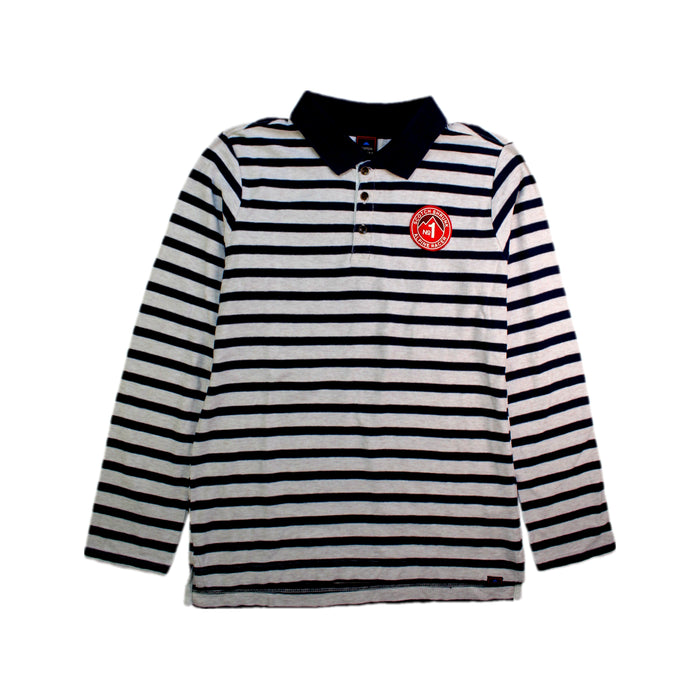 A White Long Sleeve Polos from Scotch & Soda in size 10Y for boy. (Front View)