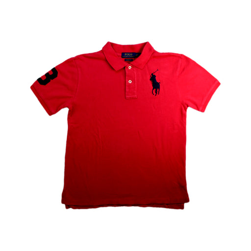 A Red Short Sleeve Polos from Polo Ralph Lauren in size 10Y for boy. (Front View)