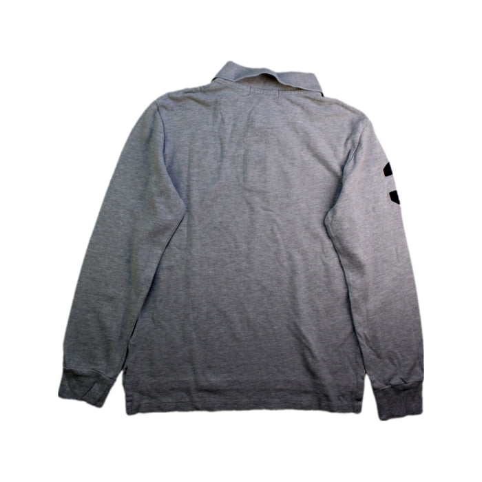 A Grey Long Sleeve Polos from Polo Ralph Lauren in size 10Y for boy. (Back View)