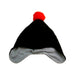 A Black Winter Hats from Boden in size 5T for boy. (Front View)