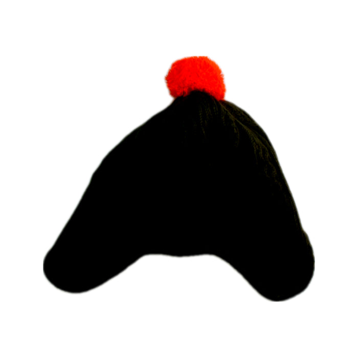 A Black Winter Hats from Boden in size 5T for boy. (Back View)