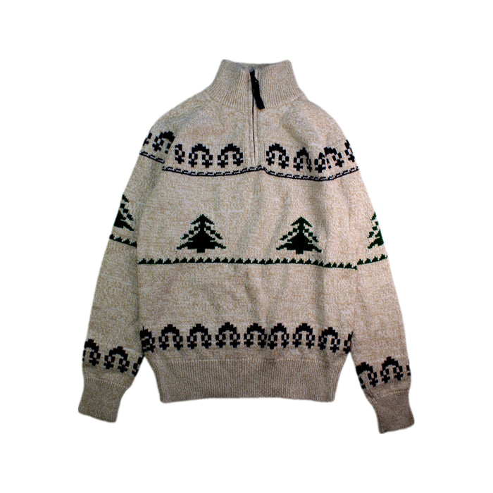 A Beige Knit Sweaters from Crewcuts in size 12Y for boy. (Front View)