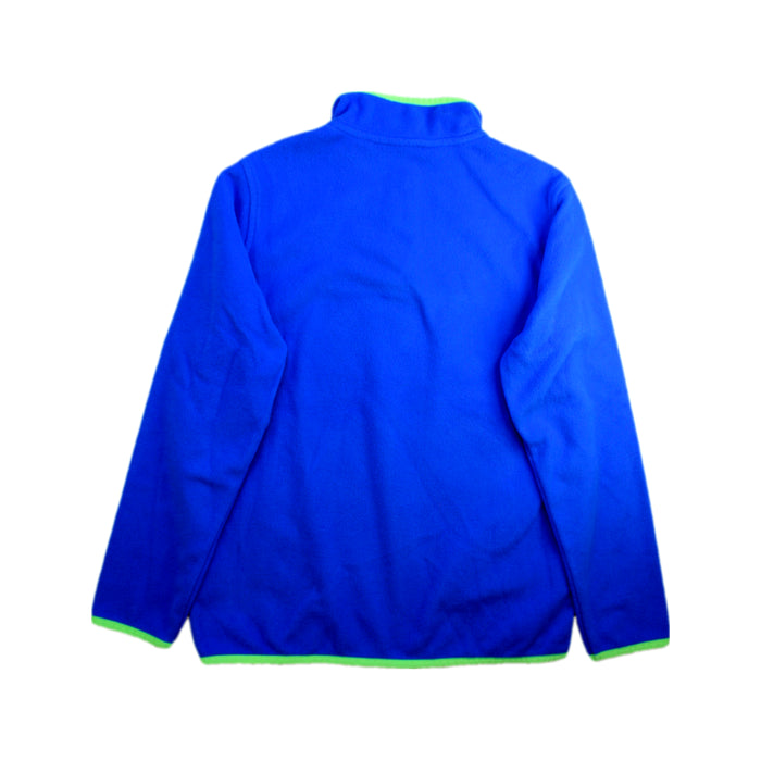A Blue Buttoned Sweatshirts from Lands' End in size 10Y for boy. (Back View)