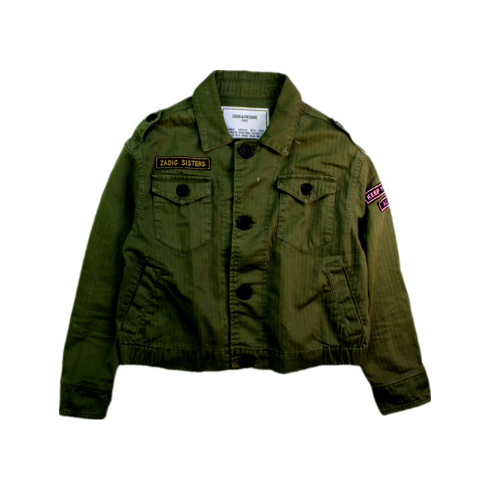 A Green Lightweight Jackets from Zadig & Voltaire in size 10Y for girl. (Front View)