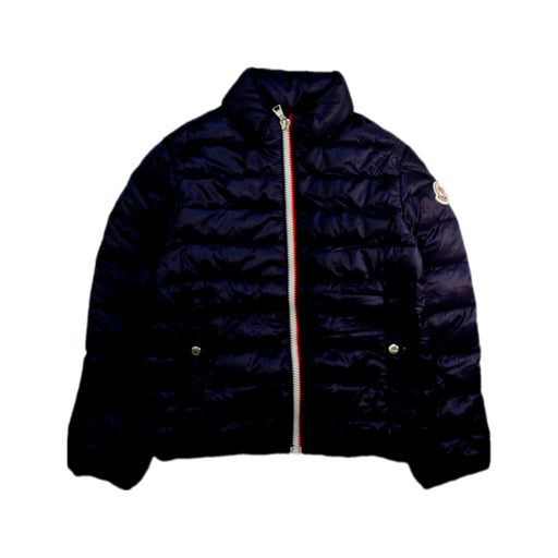 A Navy Puffer/Quilted Jackets from Moncler in size 8Y for neutral. (Front View)