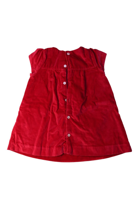 A Red Short Sleeve Dresses from Jacadi in size 6-12M for girl. (Back View)