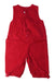 A Red Sleeveless Rompers from Jacadi in size 6-12M for girl. (Back View)