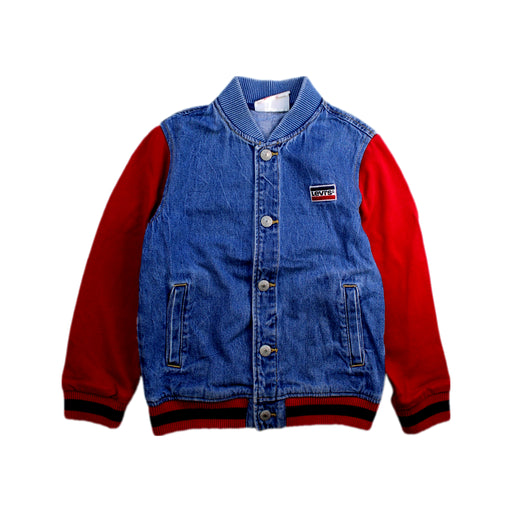 A Blue Lightweight Jackets from Levi's in size 7Y for boy. (Front View)