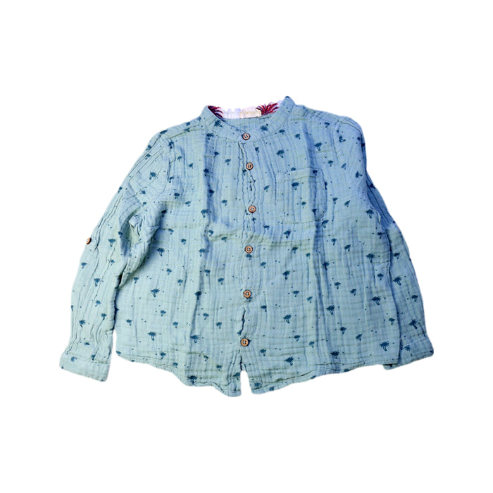 A Blue Long Sleeve Shirts from Louise Misha in size 6T for boy. (Front View)