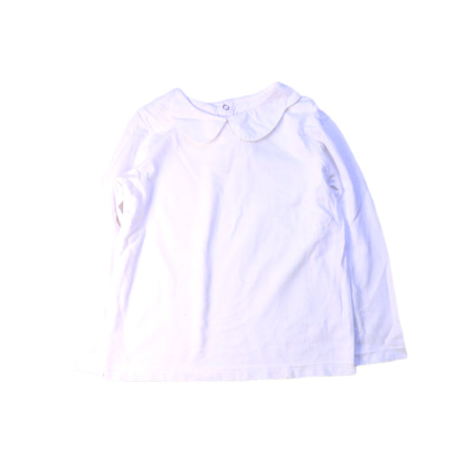 A White Long Sleeve Tops from Jacadi in size 6T for girl. (Front View)