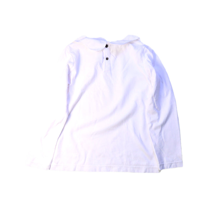 A White Long Sleeve Tops from Jacadi in size 6T for girl. (Back View)