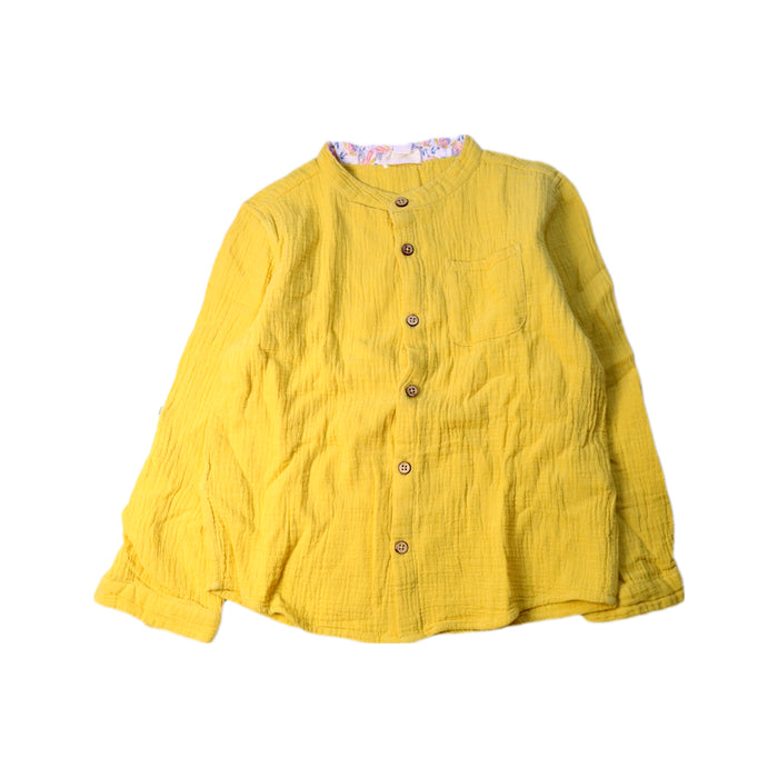 A Yellow Long Sleeve Shirts from Louise Misha in size 6T for boy. (Front View)