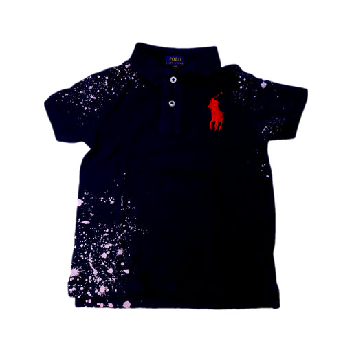A Navy Short Sleeve Polos from Polo Ralph Lauren in size 4T for boy. (Front View)
