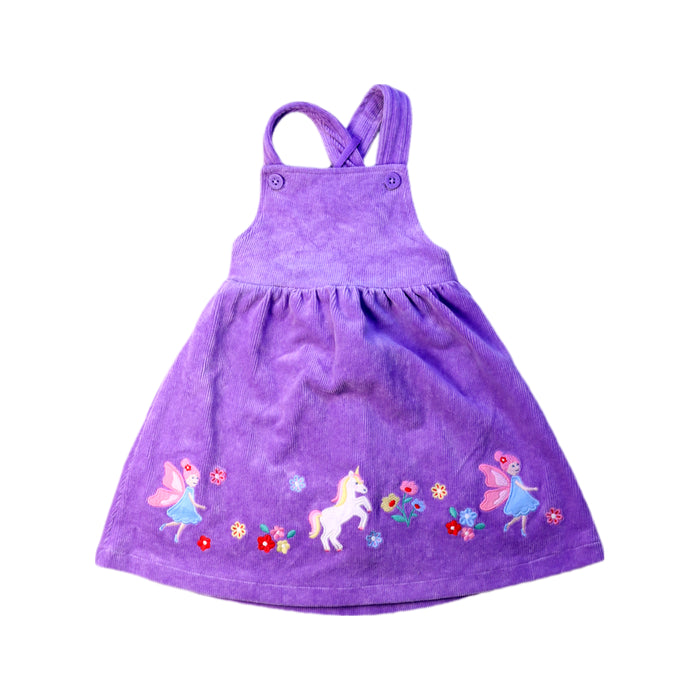 A Purple Overall Dresses from Jojo Maman Bébé in size 12-18M for girl. (Front View)