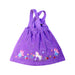 A Purple Overall Dresses from Jojo Maman Bébé in size 12-18M for girl. (Back View)