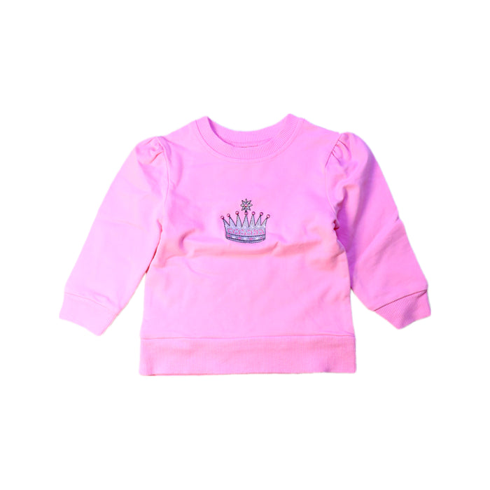 A Pink Crewneck Sweatshirts from Rachel Riley in size 6-12M for girl. (Front View)