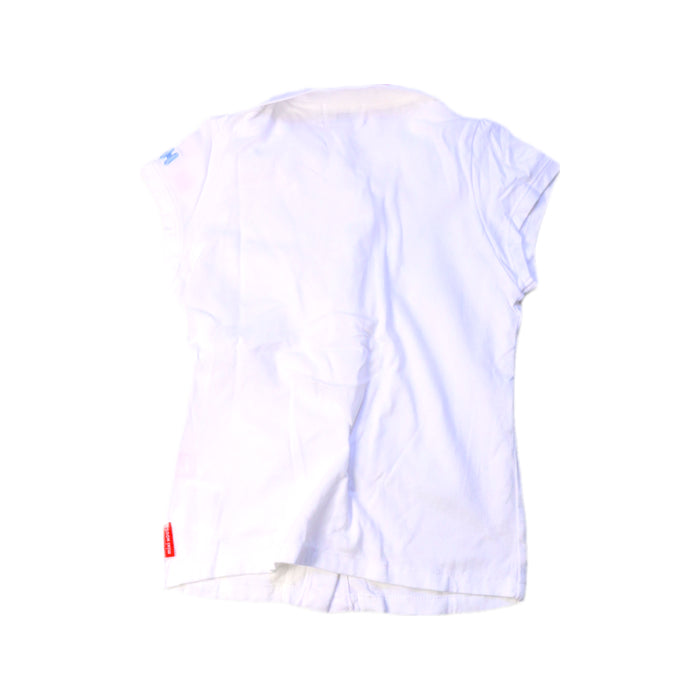 A White Short Sleeve Shirts from Miki House in size 18-24M for girl. (Back View)