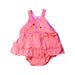 A Pink Sleeveless Rompers from Miki House in size 18-24M for girl. (Front View)