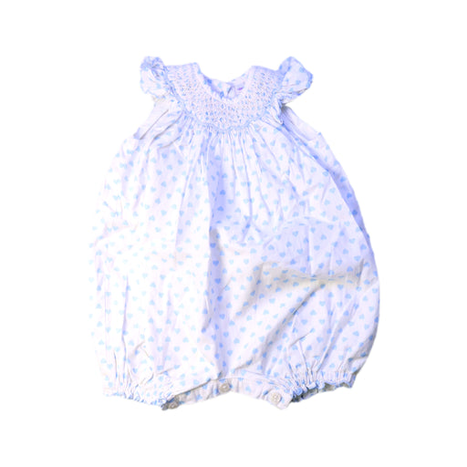 A White Sleeveless Rompers from Rachel Riley in size 6-12M for girl. (Front View)
