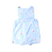 A Blue Sleeveless Rompers from Jacadi in size 3-6M for girl. (Front View)