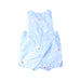A Blue Sleeveless Rompers from Jacadi in size 3-6M for girl. (Back View)