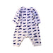 A Blue Long Sleeve Rompers from Petit Bateau in size 3-6M for boy. (Back View)