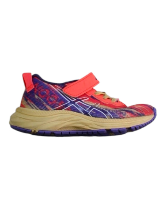A Purple Sneakers from ASICS in size 4T for girl. (Front View)
