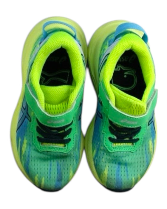 A Green Sneakers from ASICS in size 4T for neutral. (Back View)