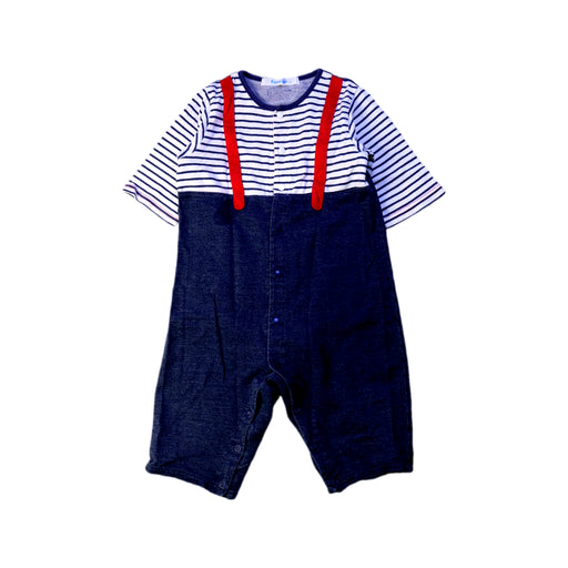 A Blue Long Sleeve Rompers from Familiar in size 12-18M for boy. (Front View)