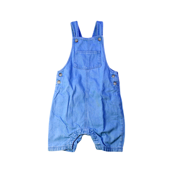 A Blue Overall Shorts from Petit Bateau in size 12-18M for neutral. (Front View)
