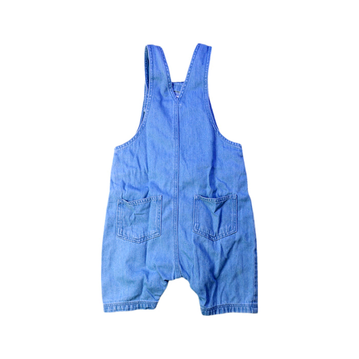 A Blue Overall Shorts from Petit Bateau in size 12-18M for neutral. (Back View)