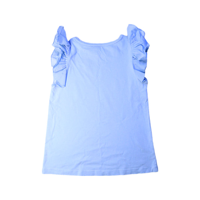 A Blue Sleeveless Tops from Jacadi in size 8Y for girl. (Back View)