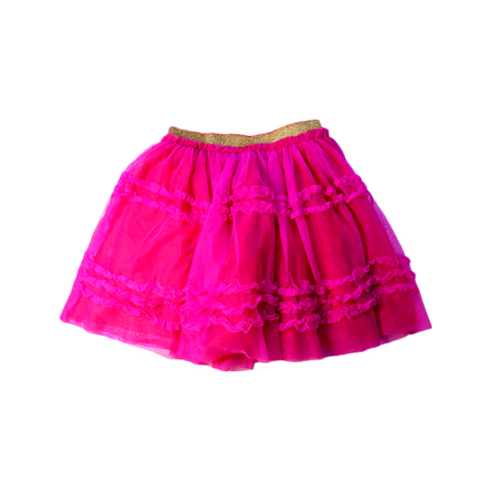 A Pink Tulle Skirts from Boden in size 7Y for girl. (Back View)