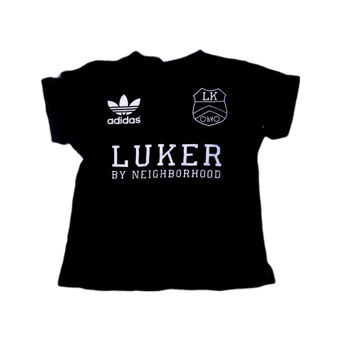A Black Short Sleeve T Shirts from Adidas in size 2T for boy. (Front View)