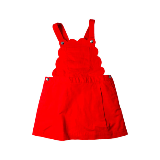 A Red Overall Dresses from Jacadi in size 6T for girl. (Front View)