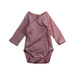 A Pink Long Sleeve Bodysuits from Petit Bateau in size Newborn for girl. (Front View)