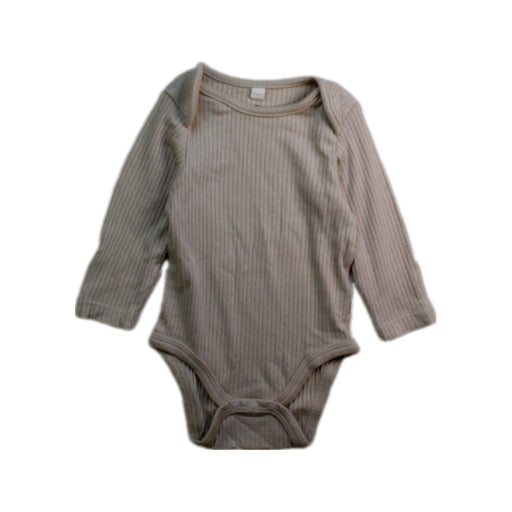 A Beige Long Sleeve Bodysuits from Mori in size 0-3M for neutral. (Front View)