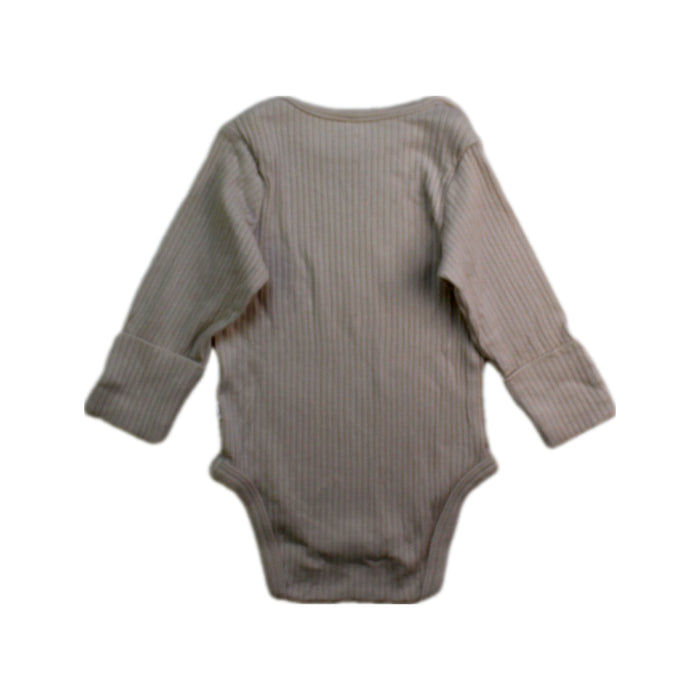 A Beige Long Sleeve Bodysuits from Mori in size 0-3M for neutral. (Back View)