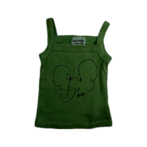 A Green Sleeveless Tops from Bobo Choses in size 3-6M for girl. (Front View)