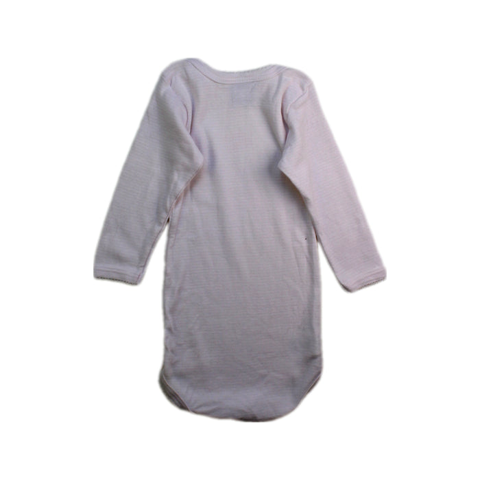 A White Long Sleeve Bodysuits from Petit Bateau in size 3-6M for girl. (Back View)